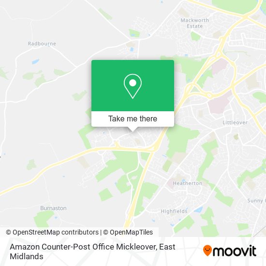 Amazon Counter-Post Office Mickleover map