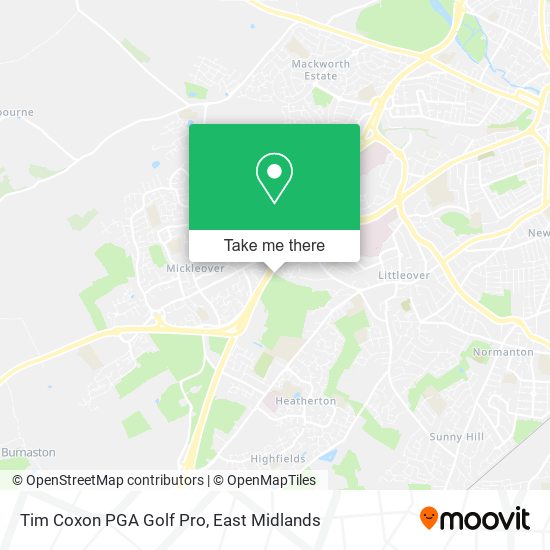 Tim Coxon PGA Golf Pro map