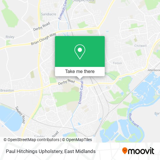 Paul Hitchings Upholstery map