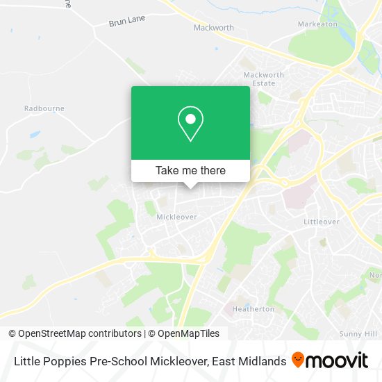 Little Poppies Pre-School Mickleover map