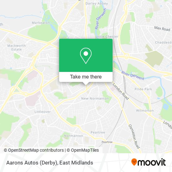 Aarons Autos (Derby) map