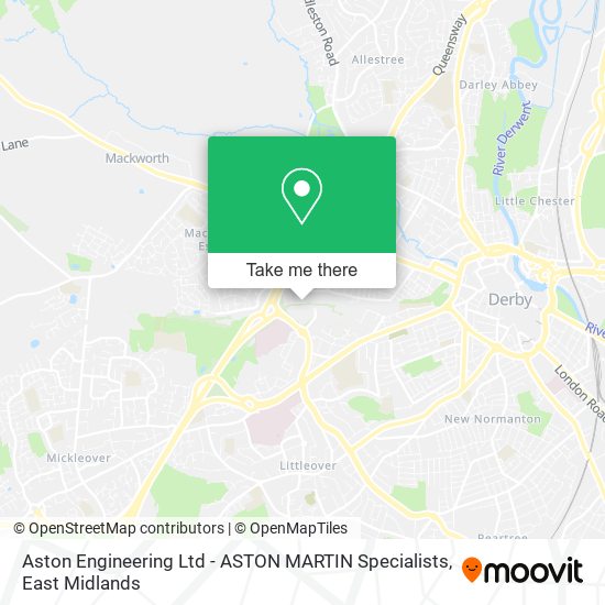 Aston Engineering Ltd - ASTON MARTIN Specialists map