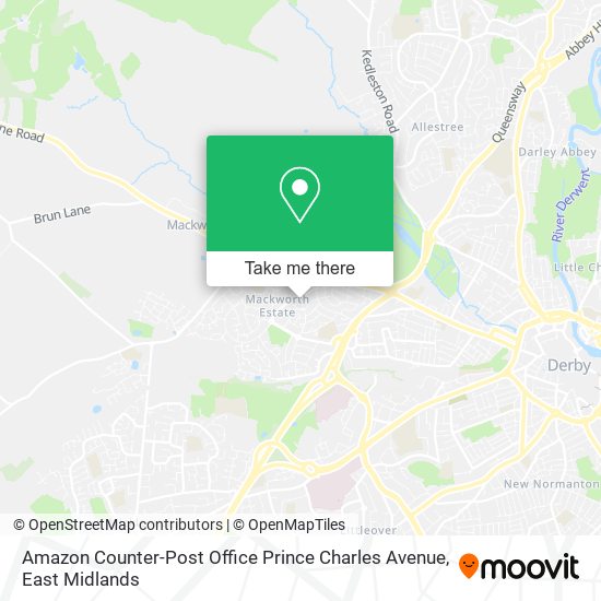Amazon Counter-Post Office Prince Charles Avenue map