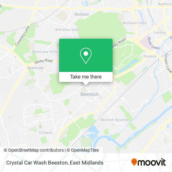 Crystal Car Wash Beeston map