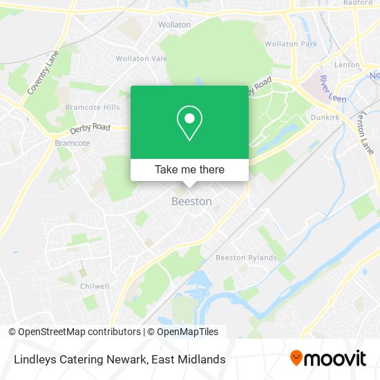 Lindleys Catering Newark map