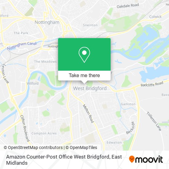 Amazon Counter-Post Office West Bridgford map