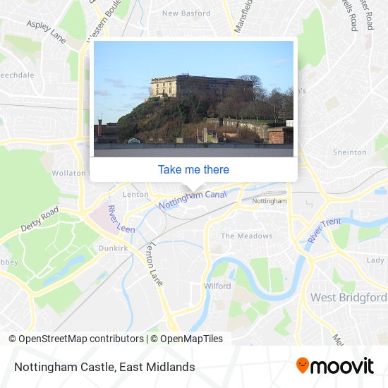 Nottingham Castle map