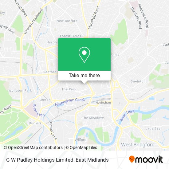 G W Padley Holdings Limited map