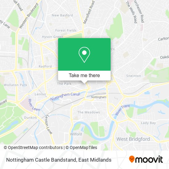 Nottingham Castle Bandstand map