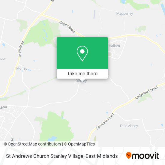 St Andrews Church Stanley Village map