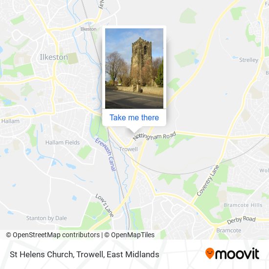 St Helens Church, Trowell map