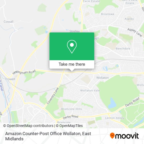 Amazon Counter-Post Office Wollaton map
