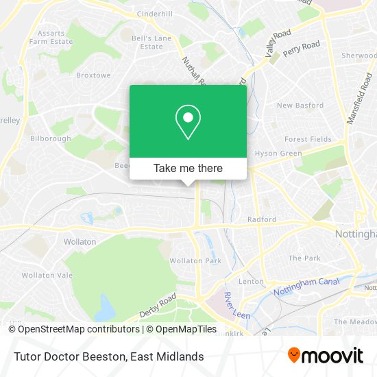 Tutor Doctor Beeston map
