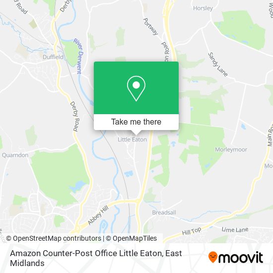 Amazon Counter-Post Office Little Eaton map