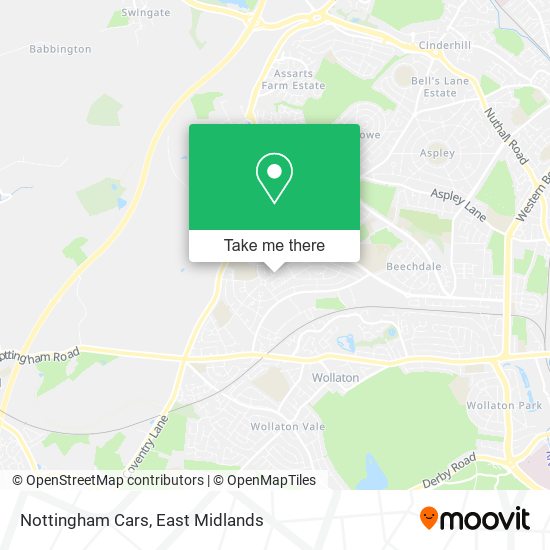 Nottingham Cars map
