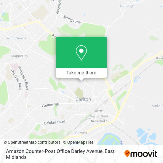 Amazon Counter-Post Office Darley Avenue map