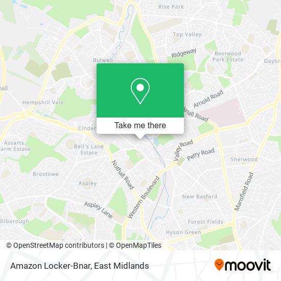 Amazon Locker-Bnar map