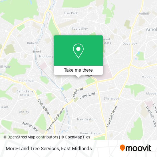 More-Land Tree Services map