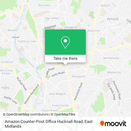Amazon Counter-Post Office Hucknall Road map