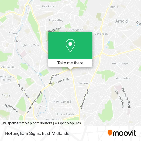 Nottingham Signs map