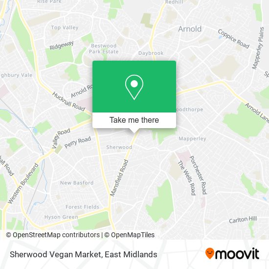 Sherwood Vegan Market map