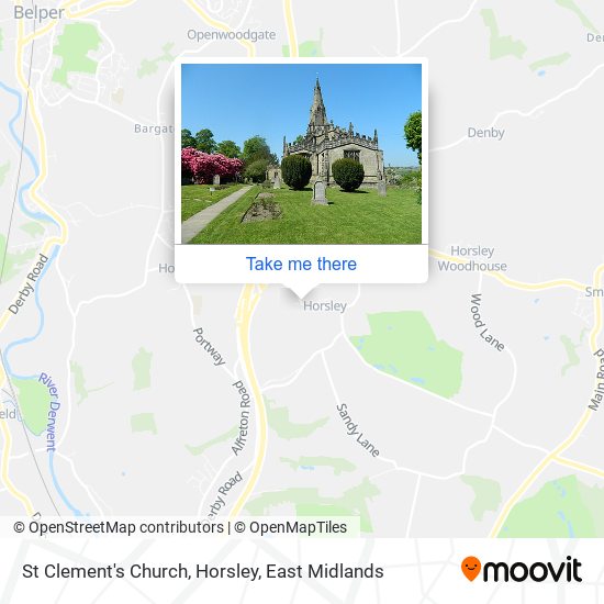 St Clement's Church, Horsley map