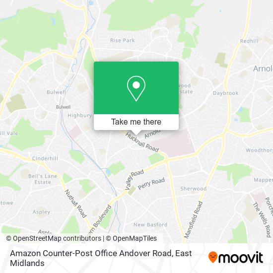 Amazon Counter-Post Office Andover Road map