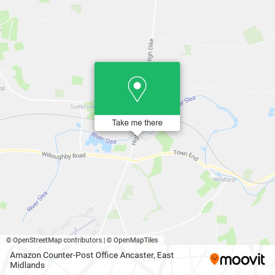 Amazon Counter-Post Office Ancaster map