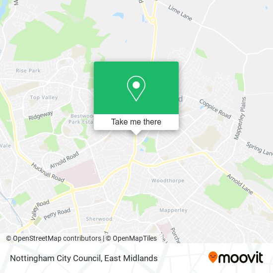 Nottingham City Council map