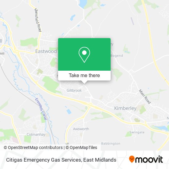Citigas Emergency Gas Services map