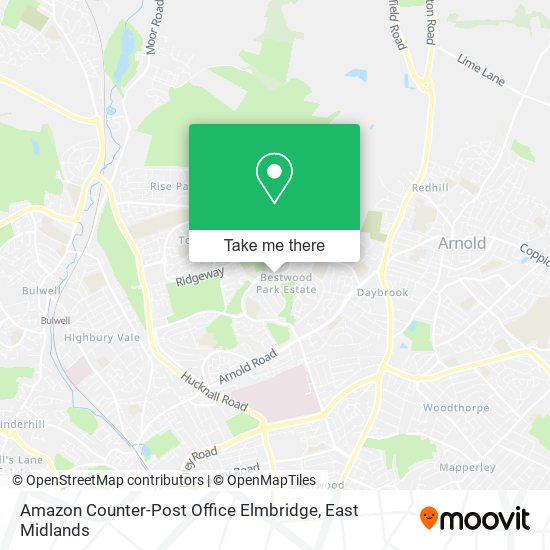 Amazon Counter-Post Office Elmbridge map