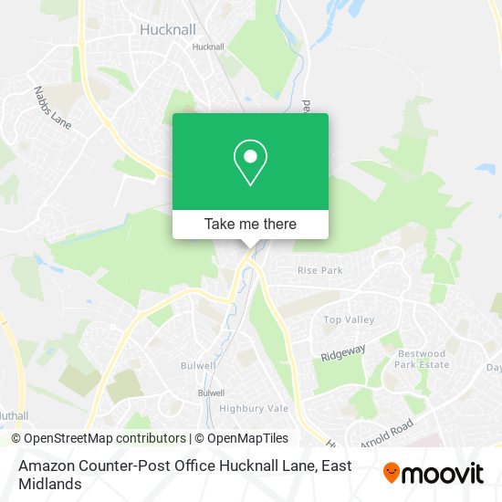 Amazon Counter-Post Office Hucknall Lane map