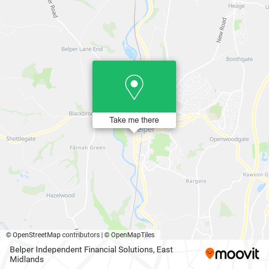Belper Independent Financial Solutions map