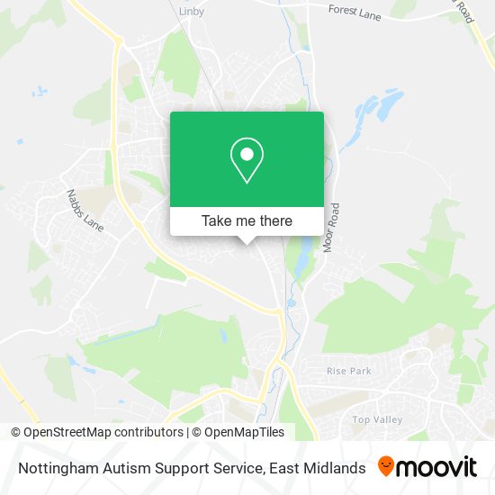 Nottingham Autism Support Service map