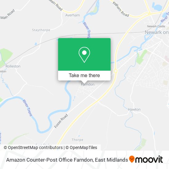 Amazon Counter-Post Office Farndon map