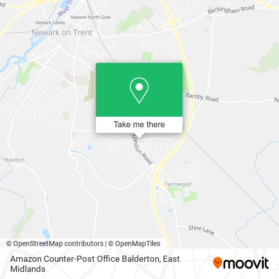 Amazon Counter-Post Office Balderton map