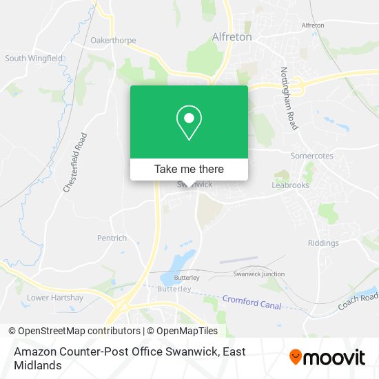Amazon Counter-Post Office Swanwick map
