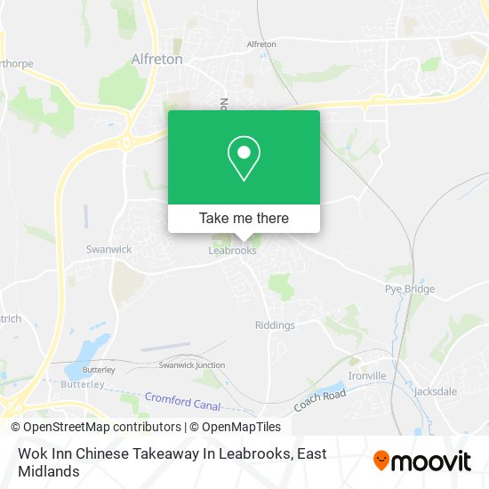 Wok Inn Chinese Takeaway In Leabrooks map