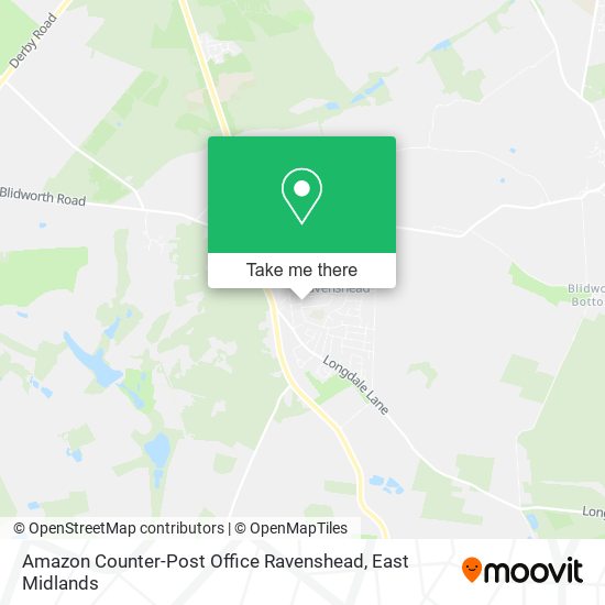 Amazon Counter-Post Office Ravenshead map