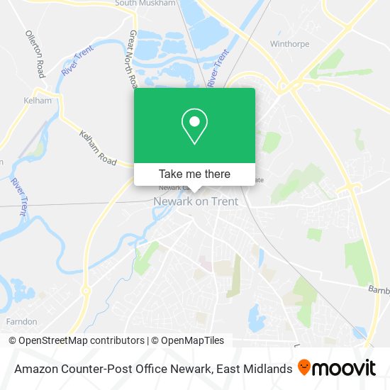 Amazon Counter-Post Office Newark map