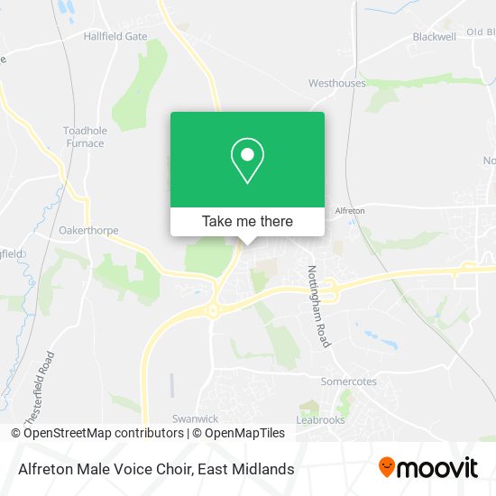 Alfreton Male Voice Choir map