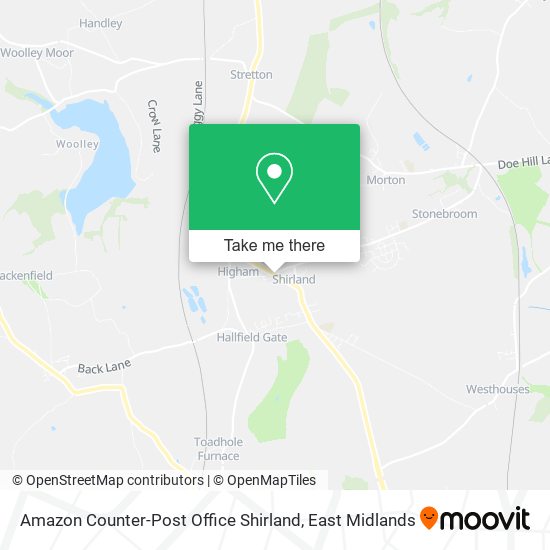 Amazon Counter-Post Office Shirland map