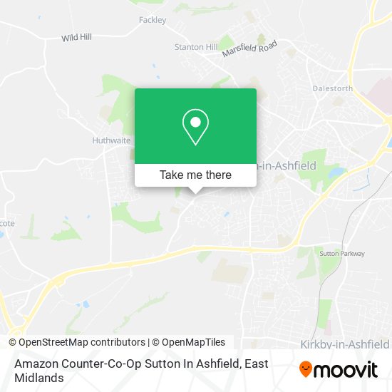 Amazon Counter-Co-Op Sutton In Ashfield map