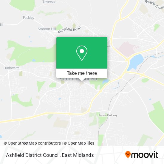 Ashfield District Council map
