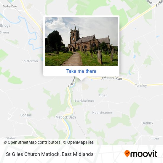 St Giles Church Matlock map