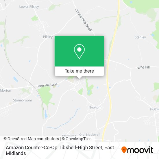 Amazon Counter-Co-Op Tibshelf-High Street map