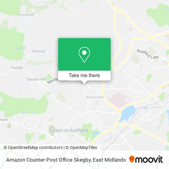 Amazon Counter-Post Office Skegby map