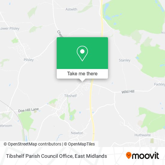 Tibshelf Parish Council Office map