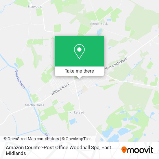 Amazon Counter-Post Office Woodhall Spa map