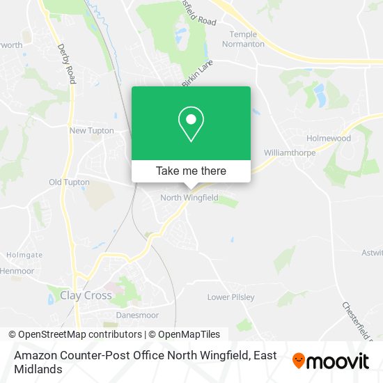 Amazon Counter-Post Office North Wingfield map